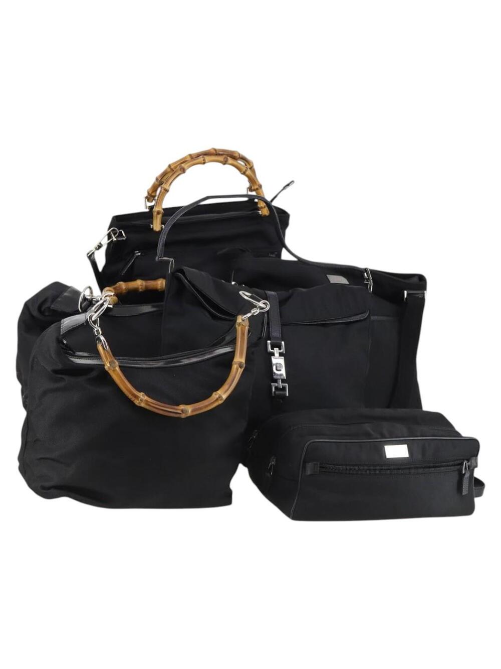 Gucci Bamboo Jackie Shoulder Bag Nylon #344234G86B
